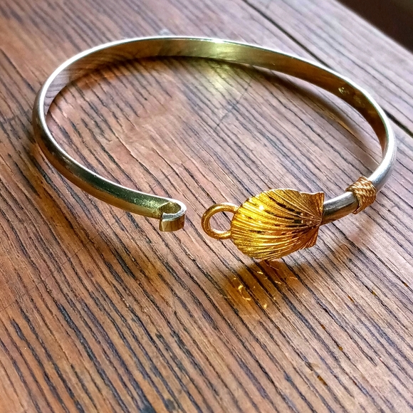G.R. Sterling 925 14k Seashell Nautical Bracelet - Picture 1 of 8